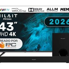 Nilait Prisma TV LED 4K Smart de 43" + Barra de Som