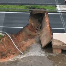 <![CDATA[ As imagens de drone que mostram colapso da A1 em Coimbra ]]>