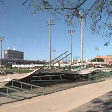 <![CDATA[ Vendaval e um muro caído: mau tempo faz estragos na Cidade Desportiva do Barcelona ]]>