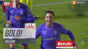 Intencional ou com sorte à mistura? O golaço de Zalazar no AVS-Sp. Braga que deixou Pau Víctor de mãos na cabeça