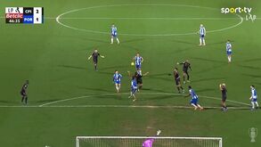 O golo de Pablo Rosario que foi muito contestado pelo Casa Pia