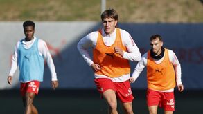 Merheg durante um treino do Sp. Braga