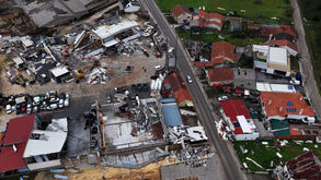 Imagens de drone mostram devastação na zona centro
