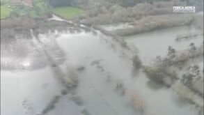 Imagens aéreas da Força Aérea mostram dimensão das áreas afetadas pelas cheias em Portugal