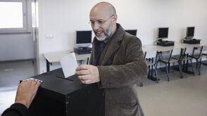 Rui Tavares vota no Liceu Gil Vicente