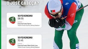 José Cabeça compete em esqui de fundo nos Jogos Olímpicos de Inverno.

