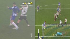 Fofana marca na estreia pelo FC Porto num lance em que o Sporting pediu falta sobre Hjulmand