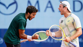 Francisco Cabral e Lucas Miedler festejam