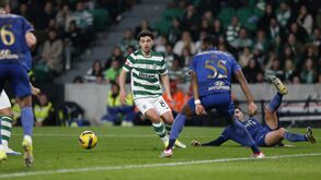 Jogo Sporting-Famalicão com jogadores em campo