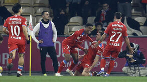 Jogadores do Gil Vicente a celebrar 