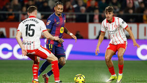 Raphinha revoltado com a derrota do Barcelona frente ao Girona