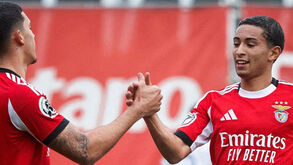 Jogadores do Benfica a celebrar 