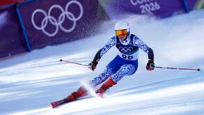 Esquiadora lusa em ação