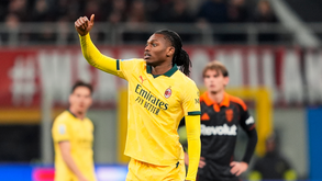 Rafael Leão durante o AC Milan-Como