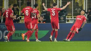 Jogadores do Nottingham Forest a celebrar 