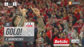 Mais um regresso aos golos: Enzo Barrenechea estreia-se a marcar pelo Benfica no campeonato