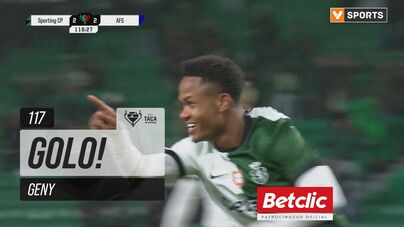 O grande golo de Geny que colocou o Sporting nas 'meias' da Taça de Portugal