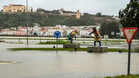 As cheias em Alcácer do Sal após a tempestade Kristin