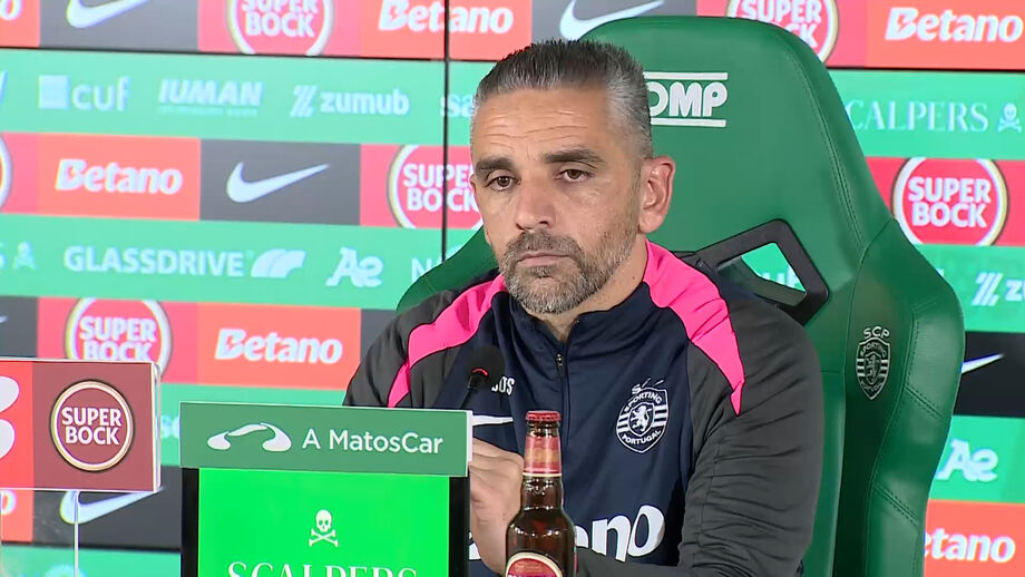 Declarações do treinador do Sporting na antevisão ao jogo com o AVS na Taça de Portugal