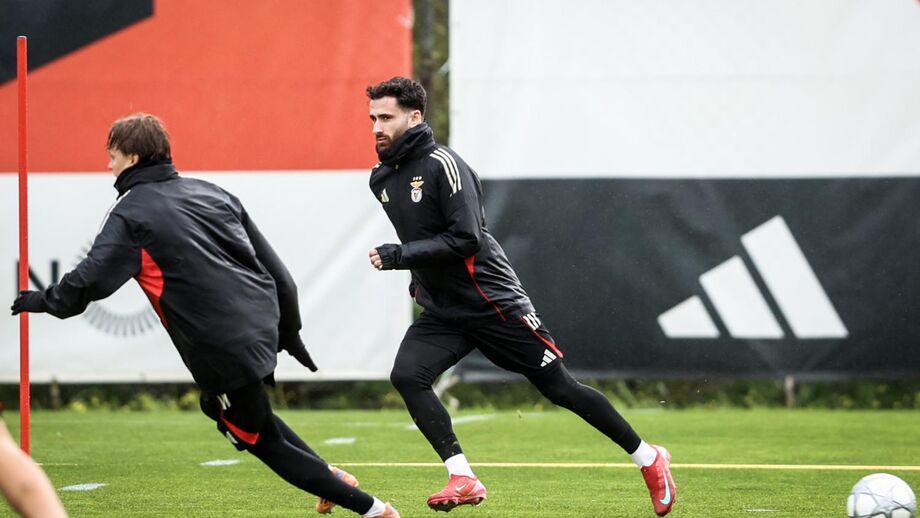 Rafa num treino do Benfica