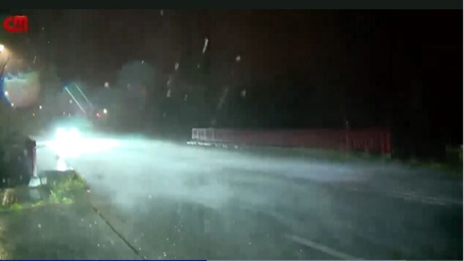 Chuva intensa e rajadas de vento forte junto ao rio Lis