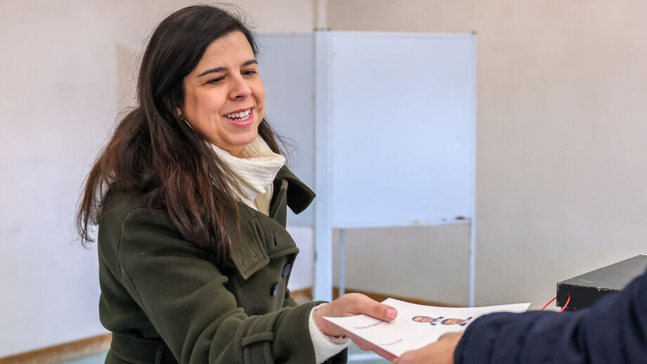 Inês Sousa Real votou em Telheiras