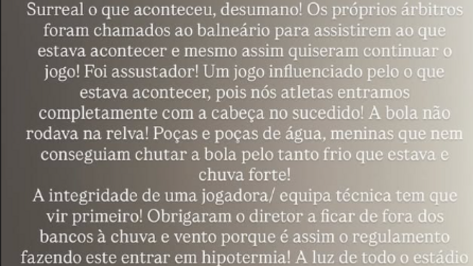 A mensagem de Jéssica Pinto
