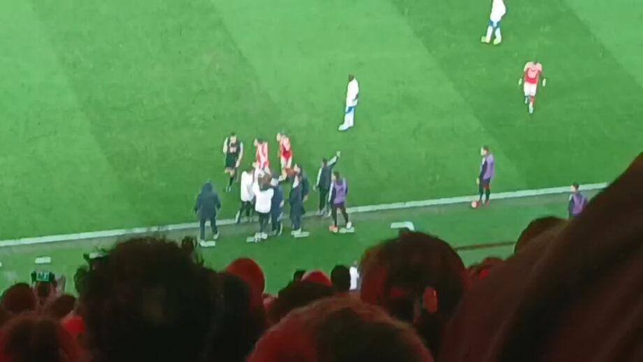 Durante o jogo com o Alverca