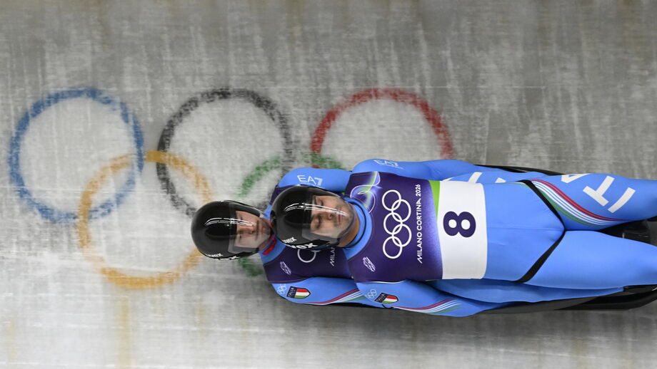 Dupla italiana compete em luge nos Jogos Olímpicos de Inverno Milano Cortina 2026