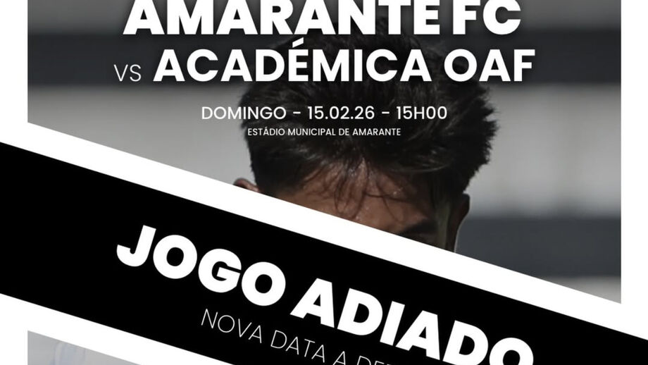 Amarante comunicou adiamento nas redes sociais 