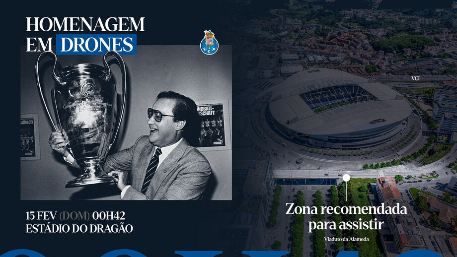 Informações sobre a homenagem com drones