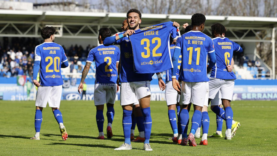 Gui Meira celebra o golo apontado ao Chaves