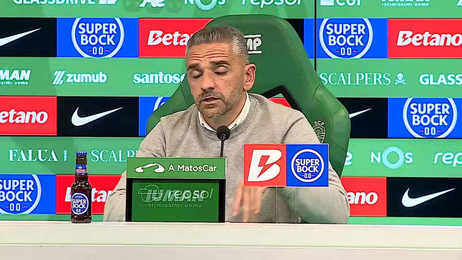 Treinador do Sporting disse que esteve sempre "tranquilo" em relação ao resultado