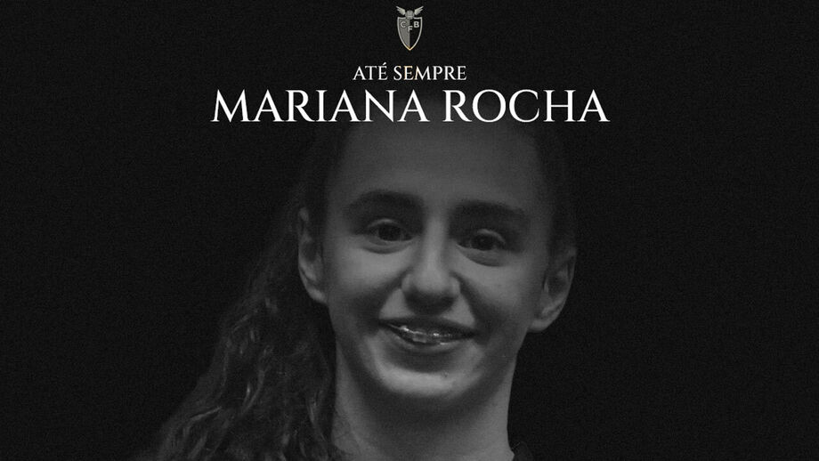 Clube Futebol Benfica de luto pela morte de Mariana Rocha