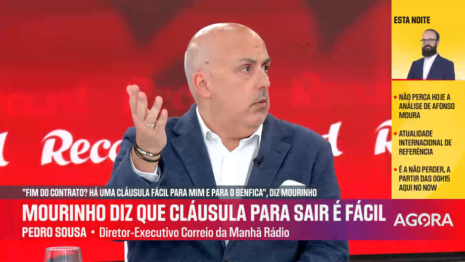 Diretor executivo da CM Rádio analisa declarações do treinador do Benfica numa tema em destaque no programa 'Record na Hora'