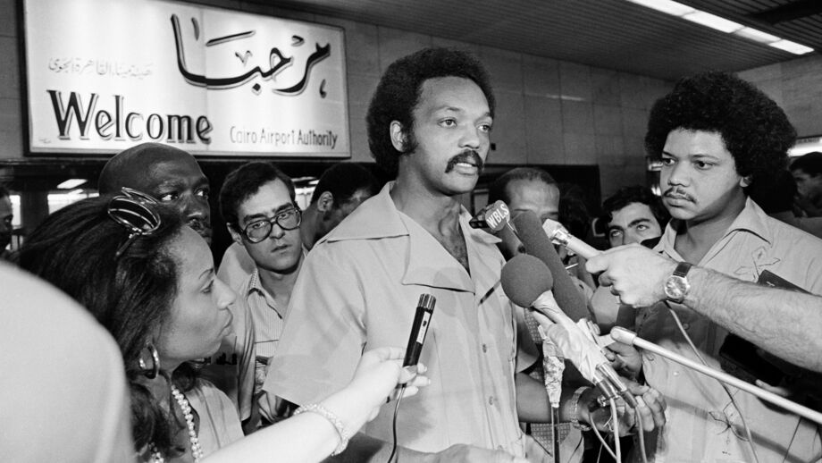 Jesse Jackson, defensor dos direitos civis, discursa no Cairo