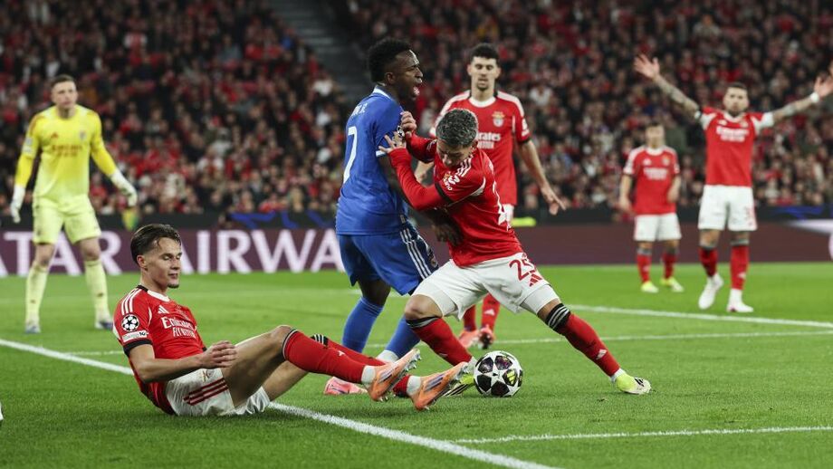 Prestianni e Vini no Benfica-Real Madrid