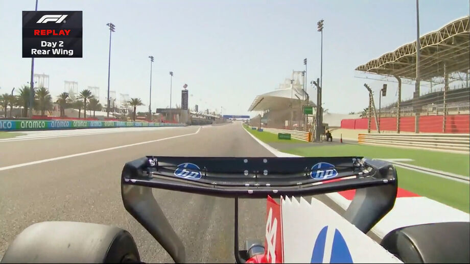 Novidade foi visível durante os testes no Bahrain, quando a câmara focou no carro de Lewis Hamilton