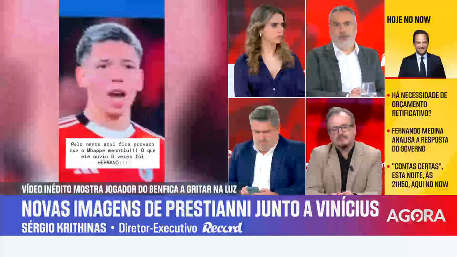 Sérgio Krithinas, diretor-executivo de Record, avalia dados sobre a polémica a envolver benfiquista e Vinícius Jr.