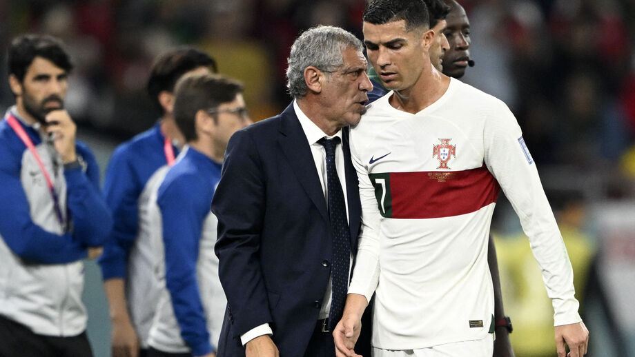 Fernando Santos e Cristiano Ronaldo no Mundial'2022