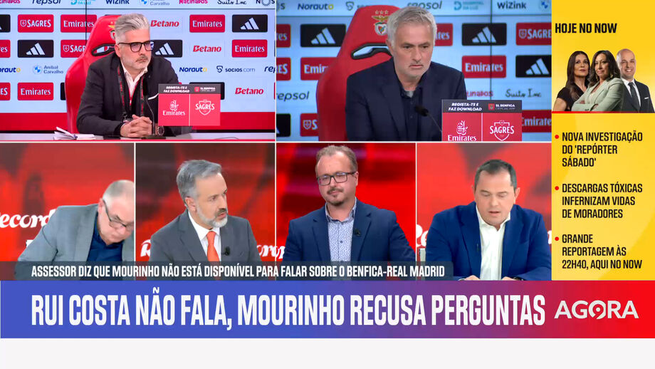 Editor de Record e a conferência de imprensa após o Benfica-AVS SAD
