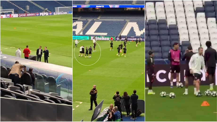Encarnados realizam exercícios de adaptação ao relvado na véspera do jogo com o Real Madrid