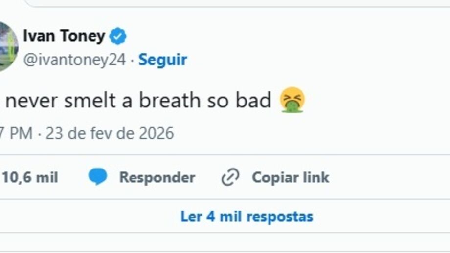 Ivan Toney critica mau hálito em publicação nas redes sociais