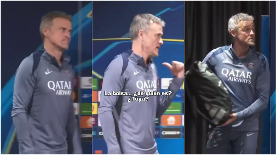 Treinador do PSG em momento bem humorado antes da conferência de antevisão ao jogo com o Monaco