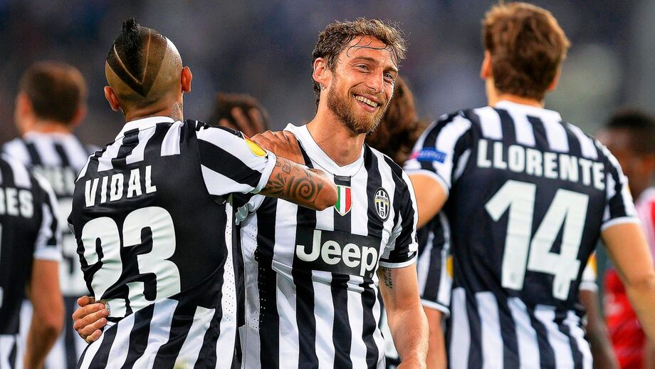Marchisio com Vidal e Llorente nos tempos de jogador