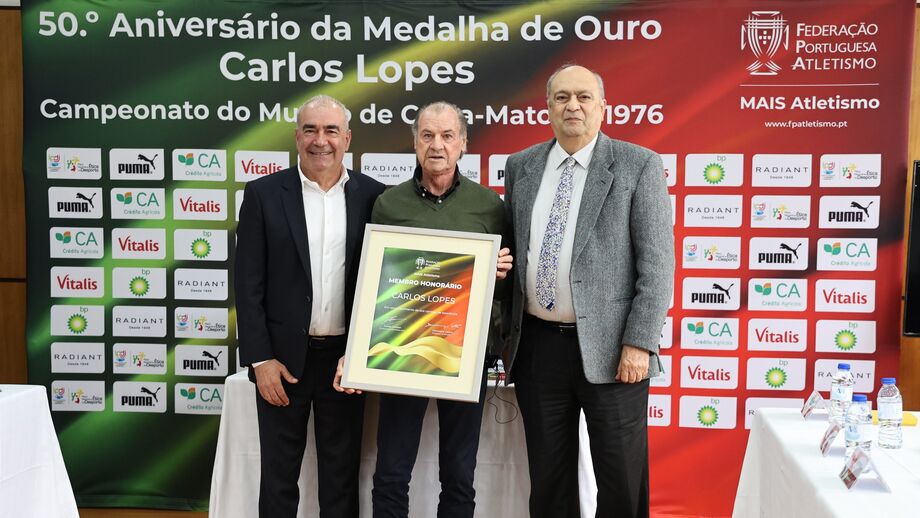 Carlos Lopes homenageado 50 anos após título mundial de corta-mato