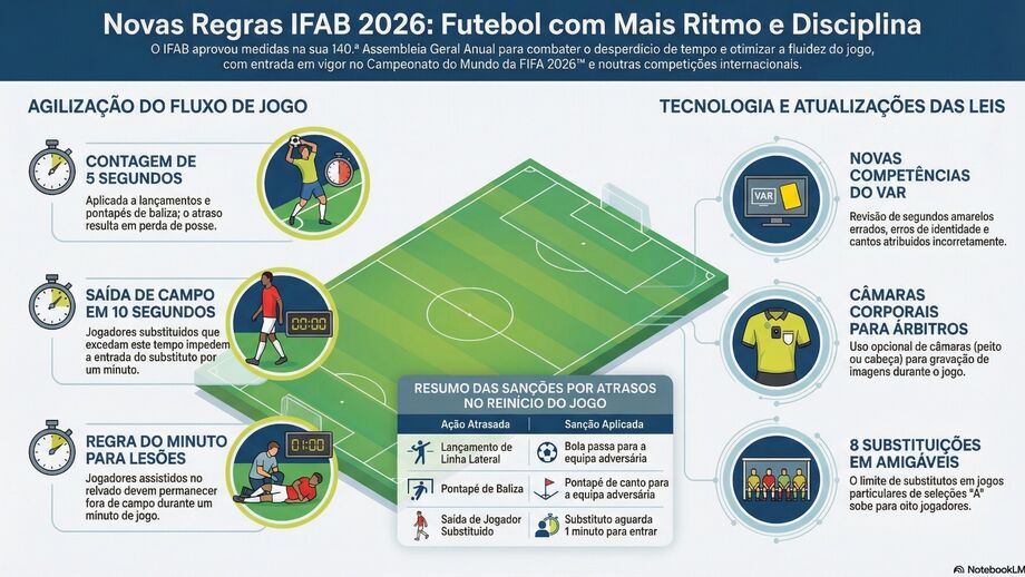 IFAB aprova novas regras: das novas competências do VAR à agilização do tempo de jogo