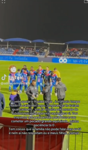 Mulher de Lincoln faz denúncia após jogo do Alverca: «Vens apoiar o marido e seguranças tratam-te como um cão»