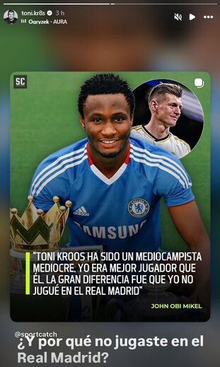 A 'story' de Toni Kroos