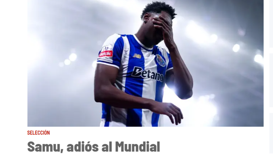 Samu na manchete da Marca